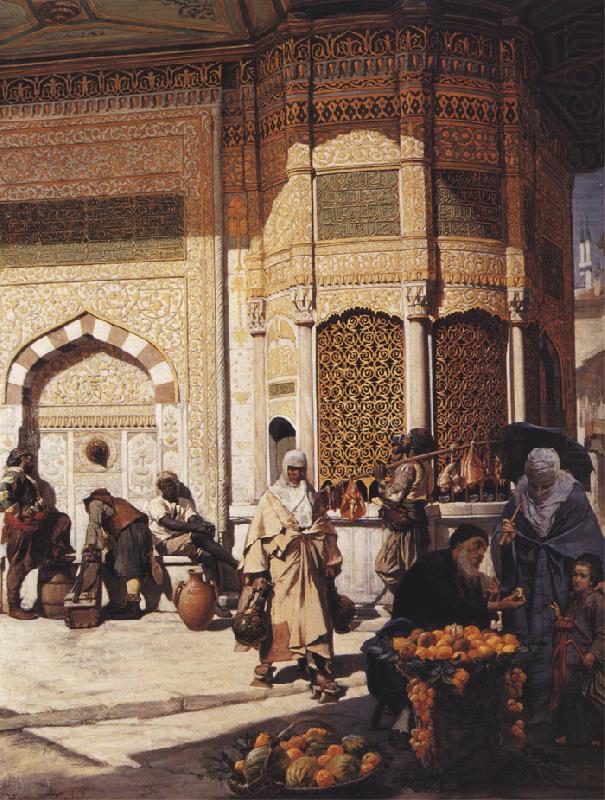 Street Scene in Istanbul, Hippolyte Berteaux